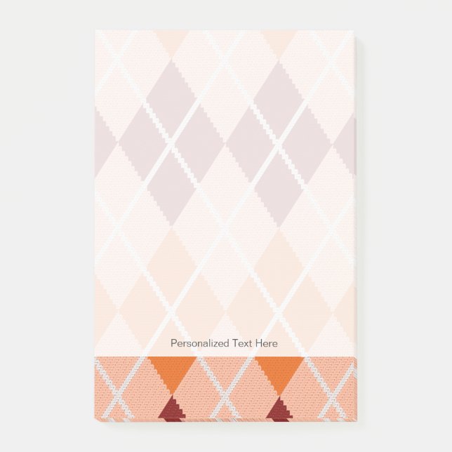 Post-it® Tissu à motifs de losanges réaliste (Devant)