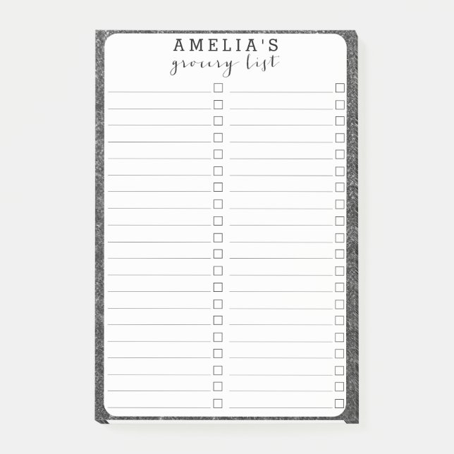 Post-it® Tissu noir gris rayé gris gris rayé (Devant)