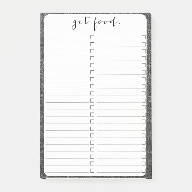 Post-it® Tissu noir gris rayé gris gris rayé (Devant)