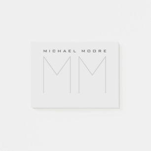 Post-it® Titre monogramme moderne minimaliste