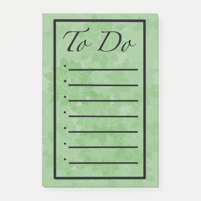 Post-it® To Do List with Pointy Succulents (Devant)