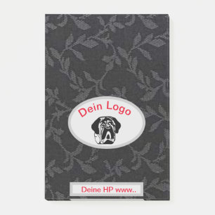 Post-it® Ton image Autocollant de logo Bulldog Mastiff