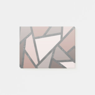 Post-it® Tons de motif en vitrail marron