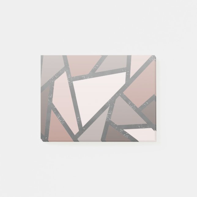 Post-it® Tons de motif en vitrail marron (Devant)