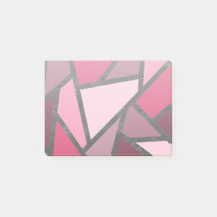 Post-it® Tons de motif en vitrail rose