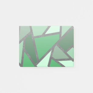 Post-it® Tons de motif en vitrail vert