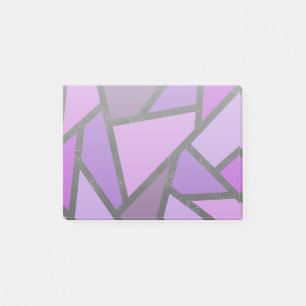 Post-it® Tons de vitrail violet motif