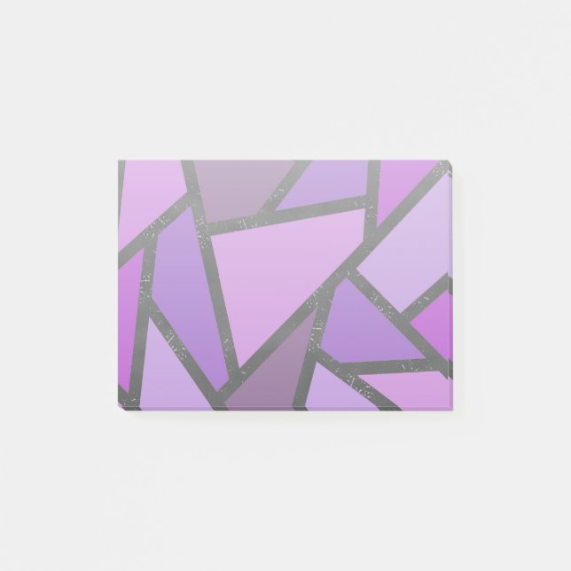 Post-it® Tons de vitrail violet motif (Devant)