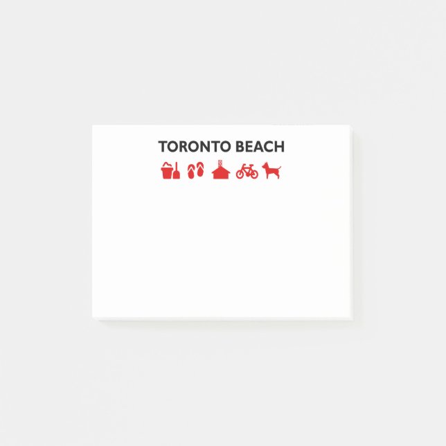 Post-it® Toronto Beach Icons Couleur claire (Devant)