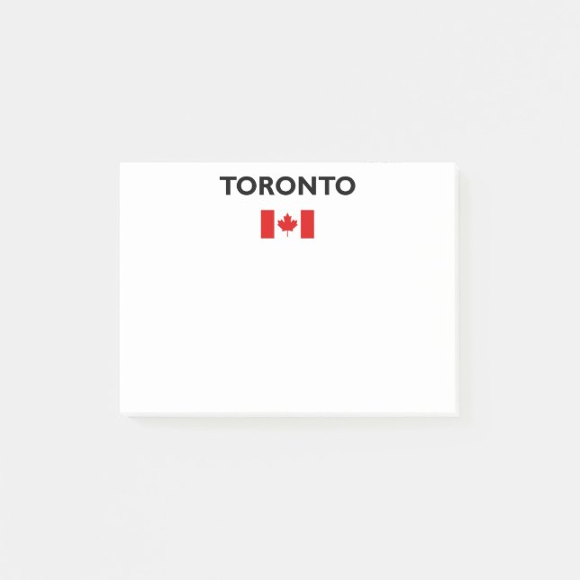 Post-it® Toronto Canada Drapeau canadien Couleur claire (Devant)
