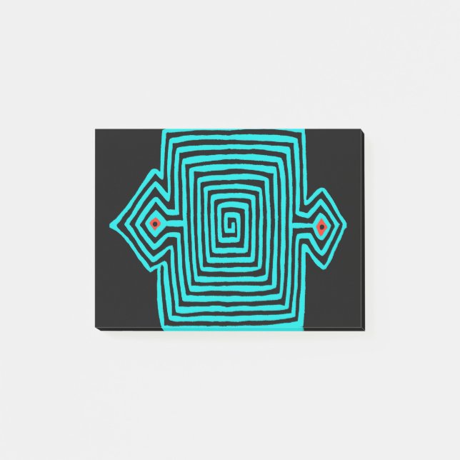 Post-it® Tortue Mola Panama - Noir Bleu (Devant)