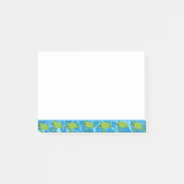 Post-it® Tortues de mer mignonnes sur l'eau (Devant)
