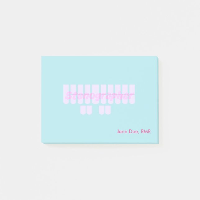 Post-it® Touches de machine à sténographe violet (Devant)