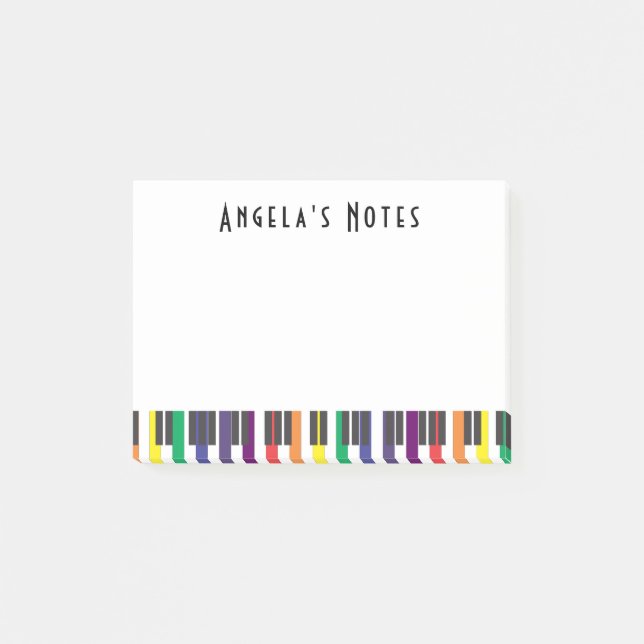 Post-it® Touches de piano arc-en-ciel (Devant)