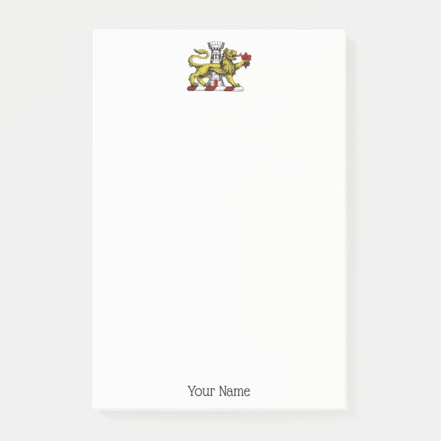 Post-it® Tour Lion Fleur de Lis Crest Emblem C (Devant)