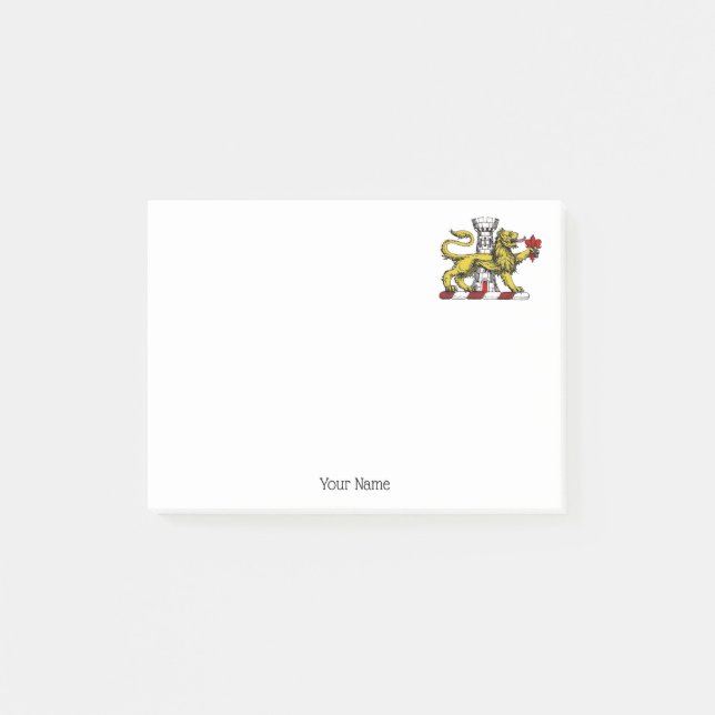 Post-it® Tour Lion Fleur de Lis Crest Emblem C (Devant)