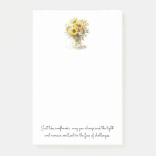 Post-it® Tournesol Inspirationnel Positif Dans Un Vase Post