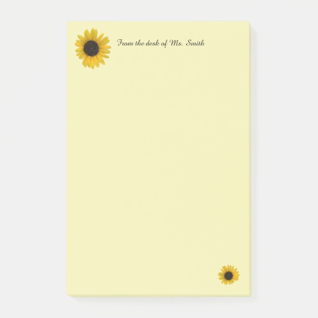 Post-it® Tournesol personnalisé (Devant)