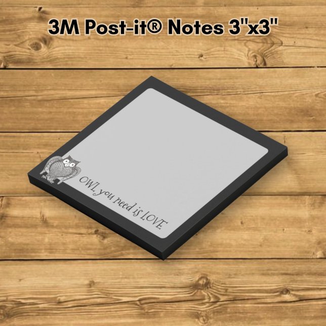 Post-it® Tout ce dont vous avez besoin de chouette (Créateur téléchargé)