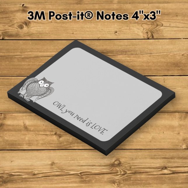 Post-it® Tout ce dont vous avez besoin de chouette (Créateur téléchargé)