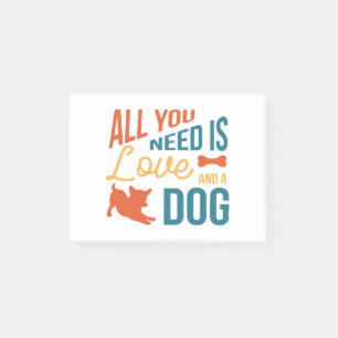 Post-it® Tout Ce Dont Vous Avez Besoin Est L'Amour Et Un Ch
