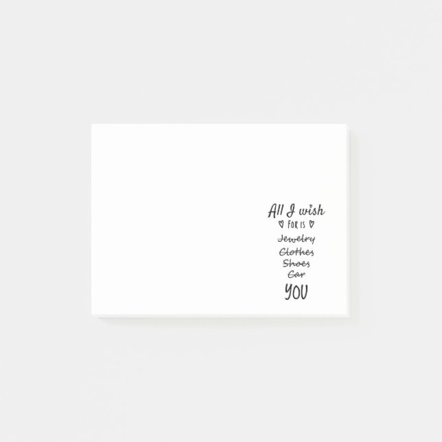 Post-it® Tout ce que je souhaite, c'est toi (Devant)