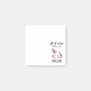 Post-it® Tout ce que je souhaite, c'est une licorne