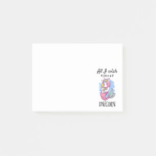 Post-it® Tout ce que je souhaite est une licorne