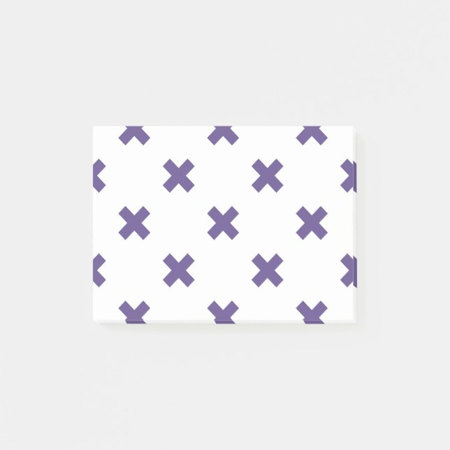 Post-it® Traces croisées ultra violettes sur blanc (Devant)