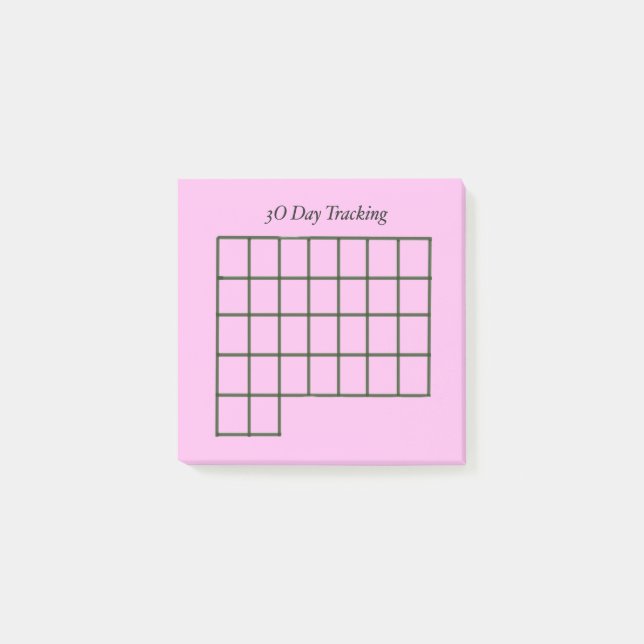 Post-it® Tracker 30 jours Pink Notes (Devant)