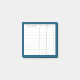Post-it® Tracker Habit personnalisé dans Ocean Blue