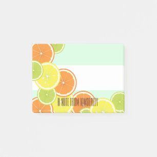 Post-it® Tranches de fruits d'agrumes colorés personnalisés