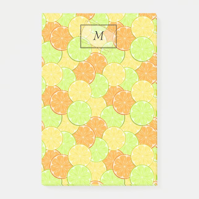 Post-it® Tranches d'orange, citron, chaux (Devant)