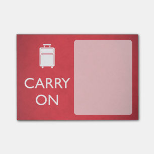 Post-it® TRANSPORTER - Bagages - Rouge drôle