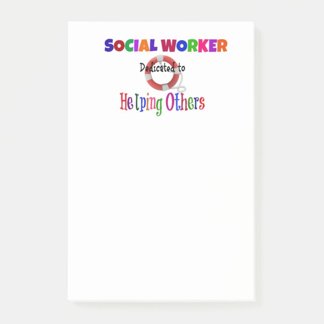 Post-it® Travailleur social dédié à aider les autres (Devant)