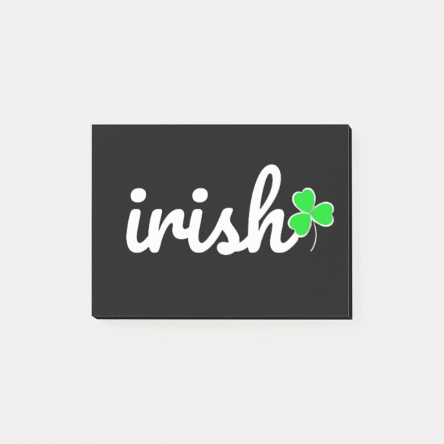 Post-it® Trèfle Chanceux St. Patrick's Day Irlandais (Devant)