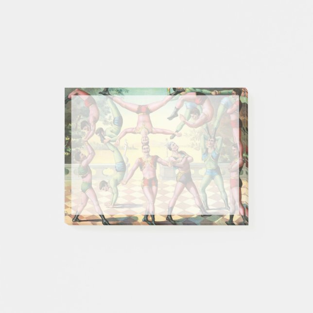 Post-it® Treize hommes faisant des acrobaties (Devant)