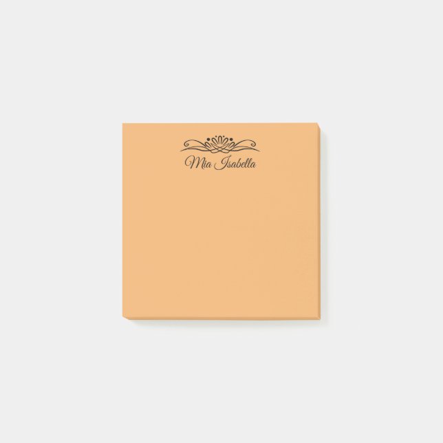 Post-it® Trend Color - Soft Orange Name (Devant)