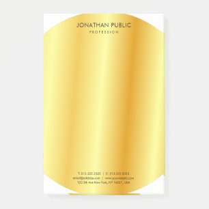 Post-it® Trending Moderne Minimaliste Personnalisé Look Or