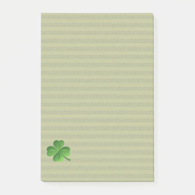 Post-it® Trendy Irlandais Chanceux Shamrock Classe (Devant)