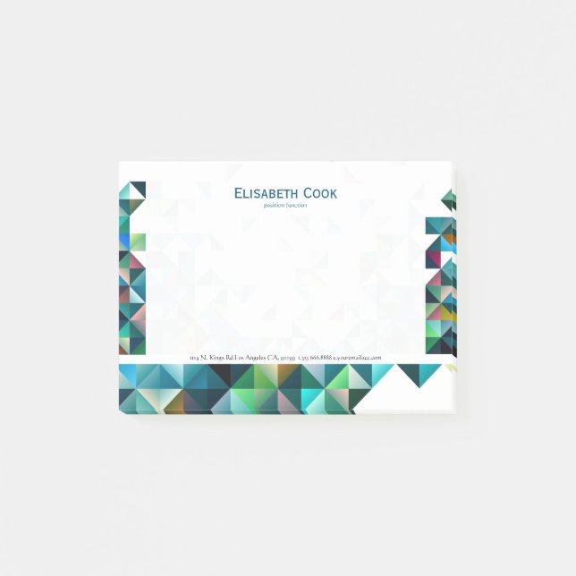 Post-it® Triangles Abstraits géométriques modernes colorés  (Devant)