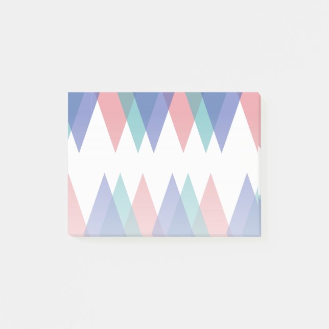 Post-it® Triangles bleu et corail (Devant)