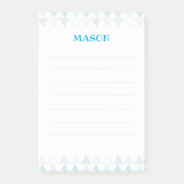 Post-it® Triangles bleus Poster des notes (Devant)