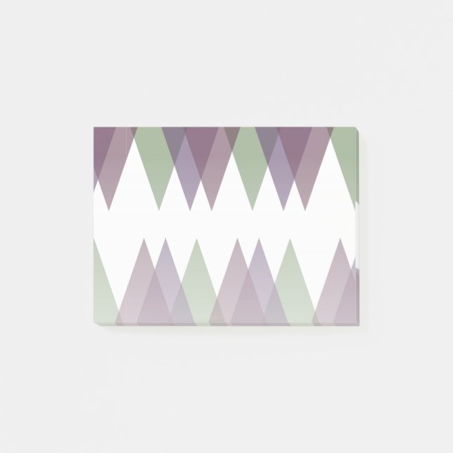 Post-it® Triangles mauve et vert (Devant)