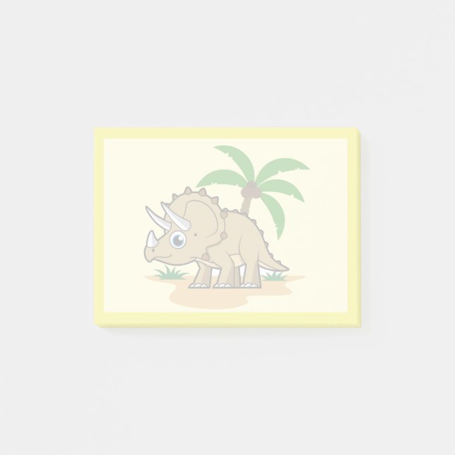 Post-it® Tricératops Dans Un Climat Tropical. (Devant)