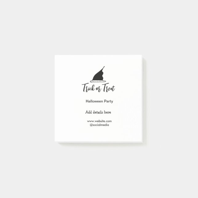 Post-it® Trick ou traiter Halloween partie noir détails cas (Devant)