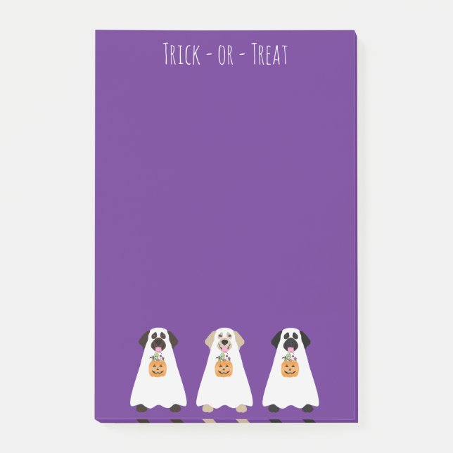 Post-it® Trick Ou Treat Labrador Retriever Ghost Dogs (Devant)