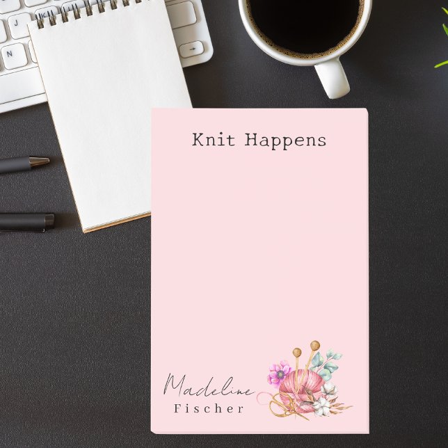 Post-it® Tricot rose simple et minimal (Créateur téléchargé)