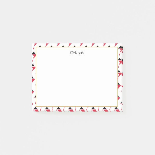 Post-it® TRINIDAD TOBAGO Écriture chrétienne (Devant)