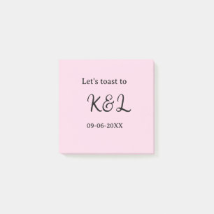 Post-it® Trinquons à l'annonce de mariage lettre rose